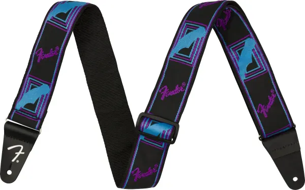 Ремень для гитары Fender 099-0681-305 Neon Monogrammed Blue Purple