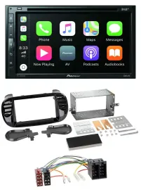 Pioneer DVD 2DIN MP3 DAB Bluetooth USB Autoradio für Fiat 500 bis 2012 glänzend