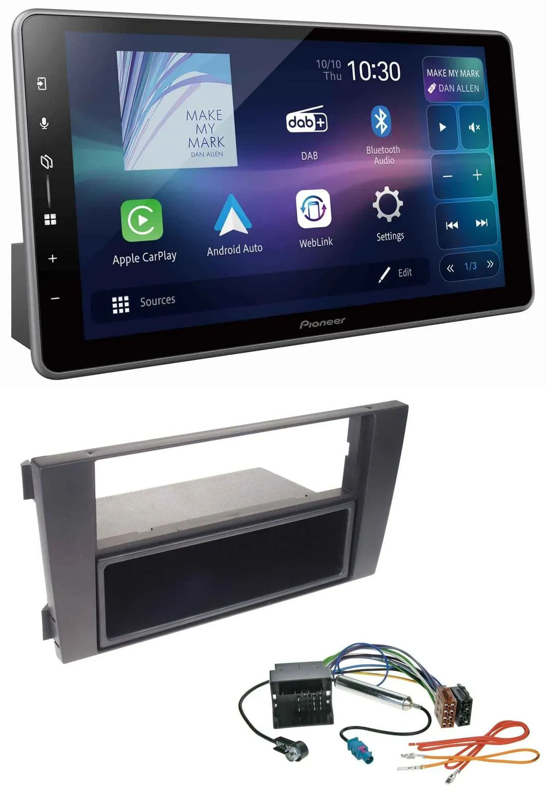 Pioneer Bluetooth USB DAB MP3 Autoradio für Audi A6 01-05 C5 Symphony Quadlock