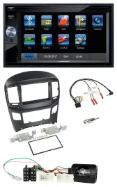 Blaupunkt Lenkrad USB Bluetooth TMC 2DIN Navigation für Hyundai H1 ab 2015 schwa