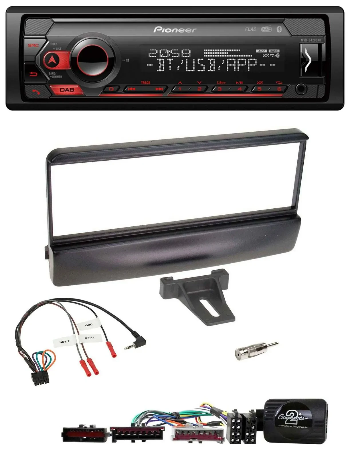 Автомагнитола Pioneer USB DAB Bluetooth для Ford Escort/Focus, черная