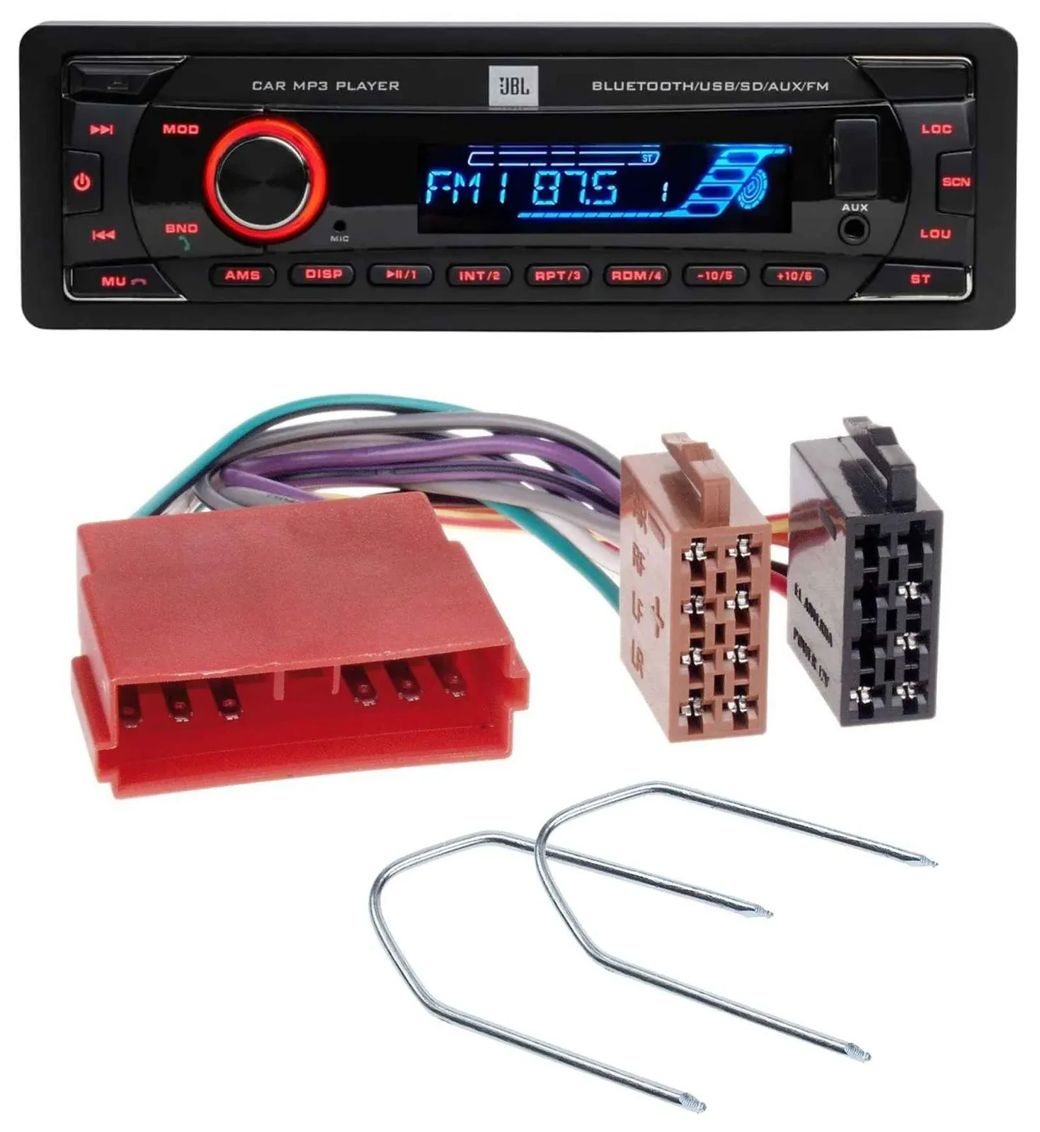 JBL AUX MP3 USB Bluetooth SD Autoradio für Peugeot 205, 405, 505, 605