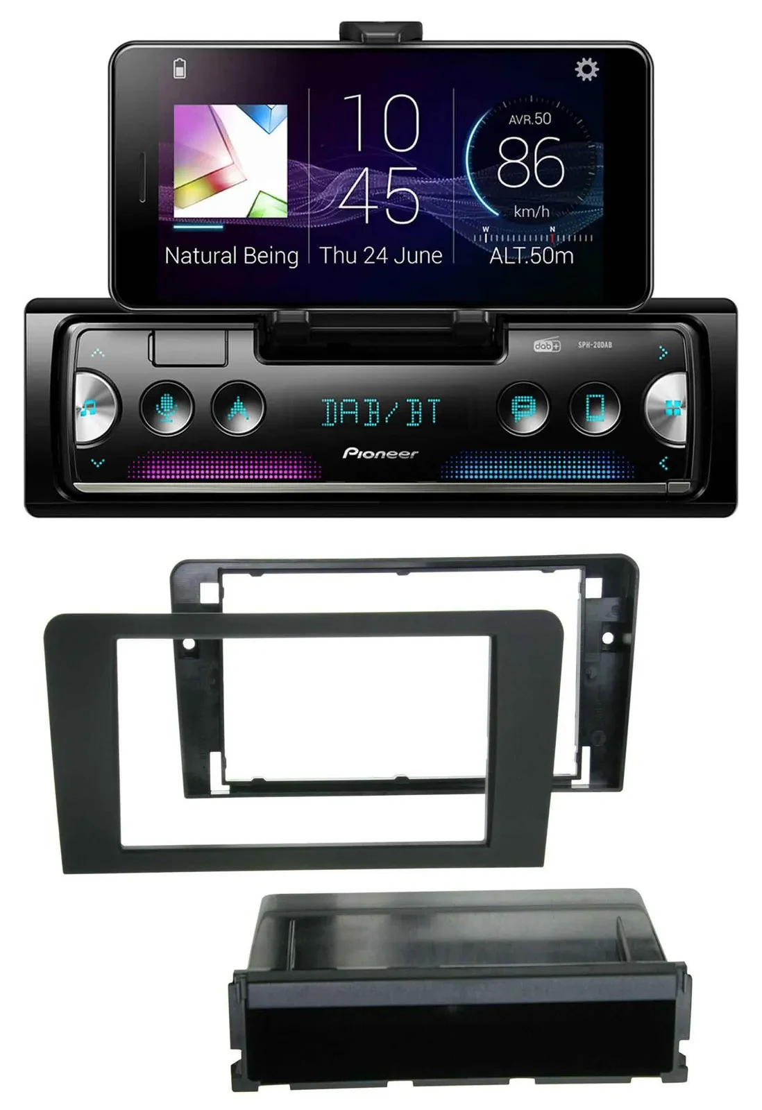 Автомагнитола Pioneer USB Bluetooth DAB для Audi A3 8P (2003–2012), поддержка управления на руле, совместима с активной системой Bose