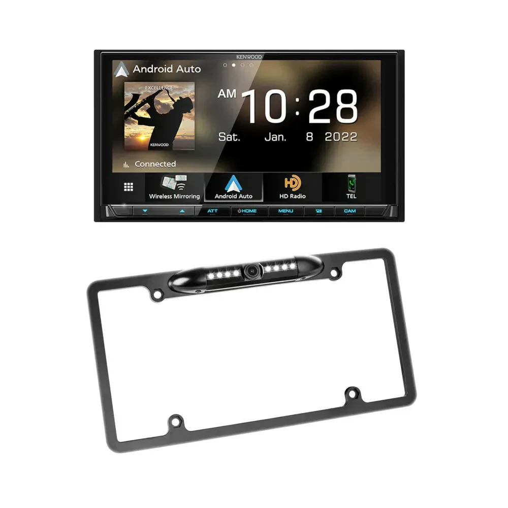 Автомагнитола Kenwood DMX958XR 6.8" 2 DIN с камерой номерного знака (набор)