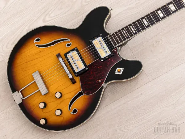 1968 Harmony Meteor H60 Vintage Hollowbody w/ DeArmond Gold Foils, Case