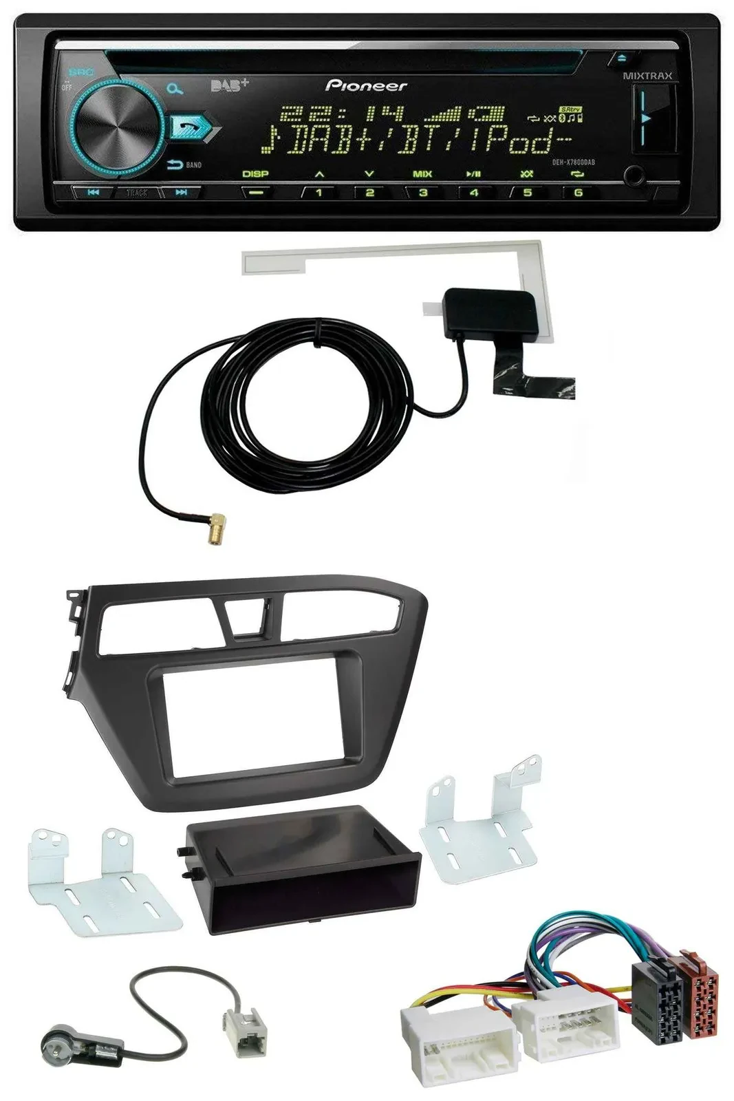 Pioneer MP3 AUX CD USB DAB Autoradio für Hyundai i20 (2014-2020)