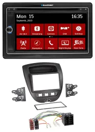 Blaupunkt Bluetooth DAB 2DIN USB DVD MP3 Autoradio für Citroen C1 Toyota Aygo Pe