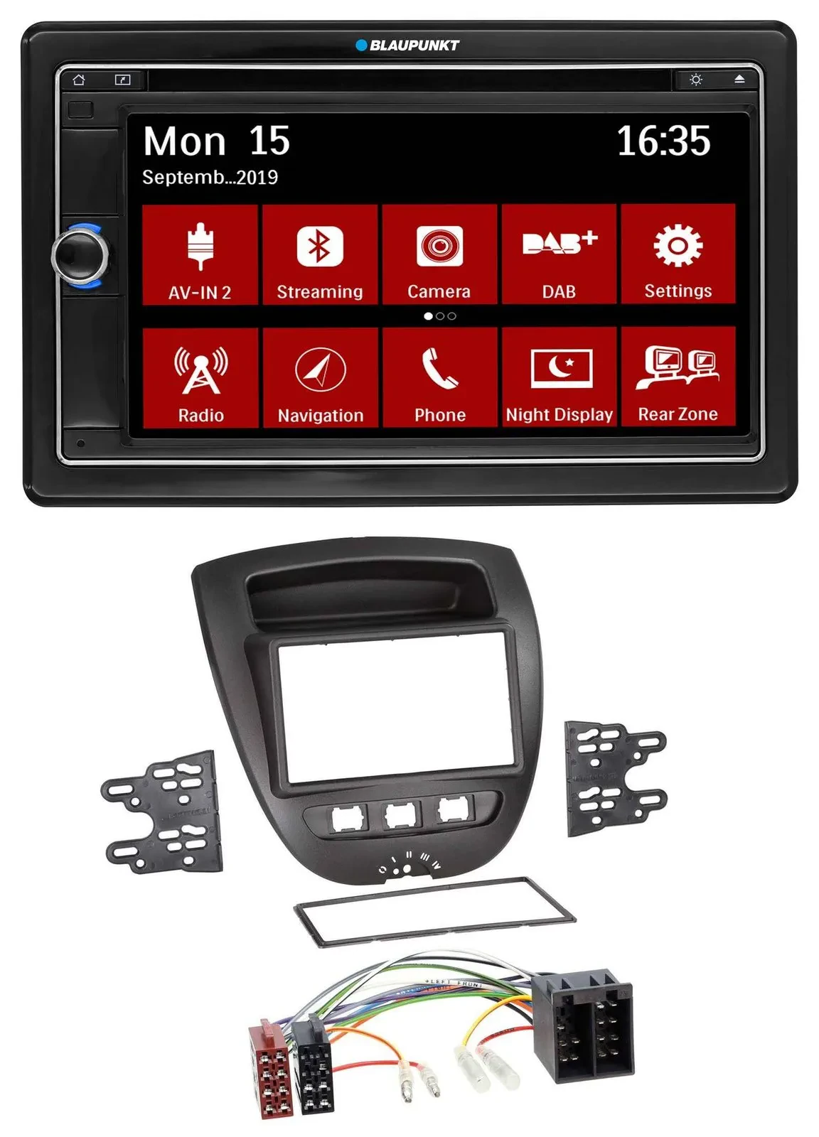 Blaupunkt Bluetooth DAB 2DIN USB DVD MP3 Autoradio für Citroen C1 Toyota Aygo Pe