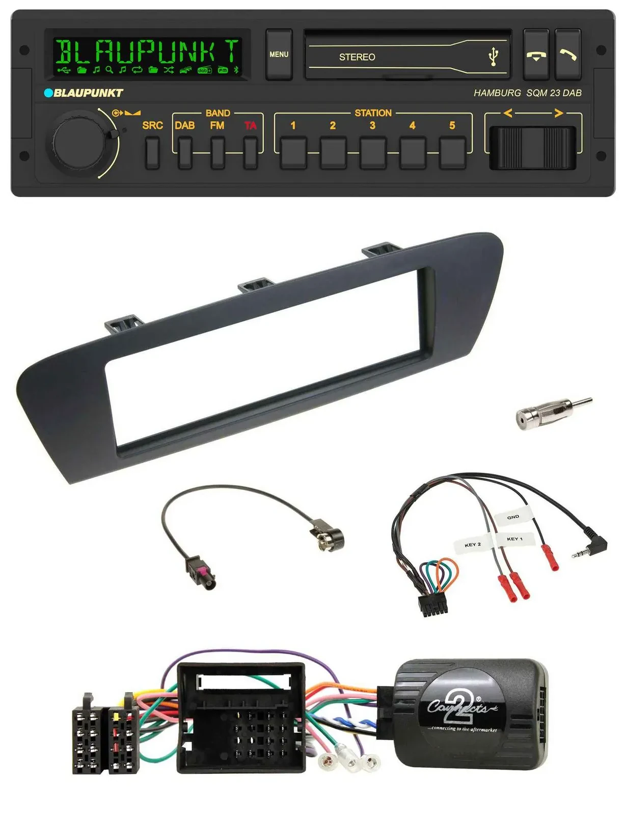 Blaupunkt USB DAB Bluetooth Lenkrad Autoradio für Renault Grand Scenic ab 2009 S