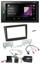 Автомагнитола Pioneer 2DIN, DAB, USB, Bluetooth для Fiat Doblo (Mini-ISO, с 2015)