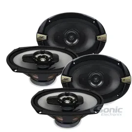 (2-Pairs) JVC CS-DR693 280W RMS 6x9'' 3 Way Coaxial Car Speakers
