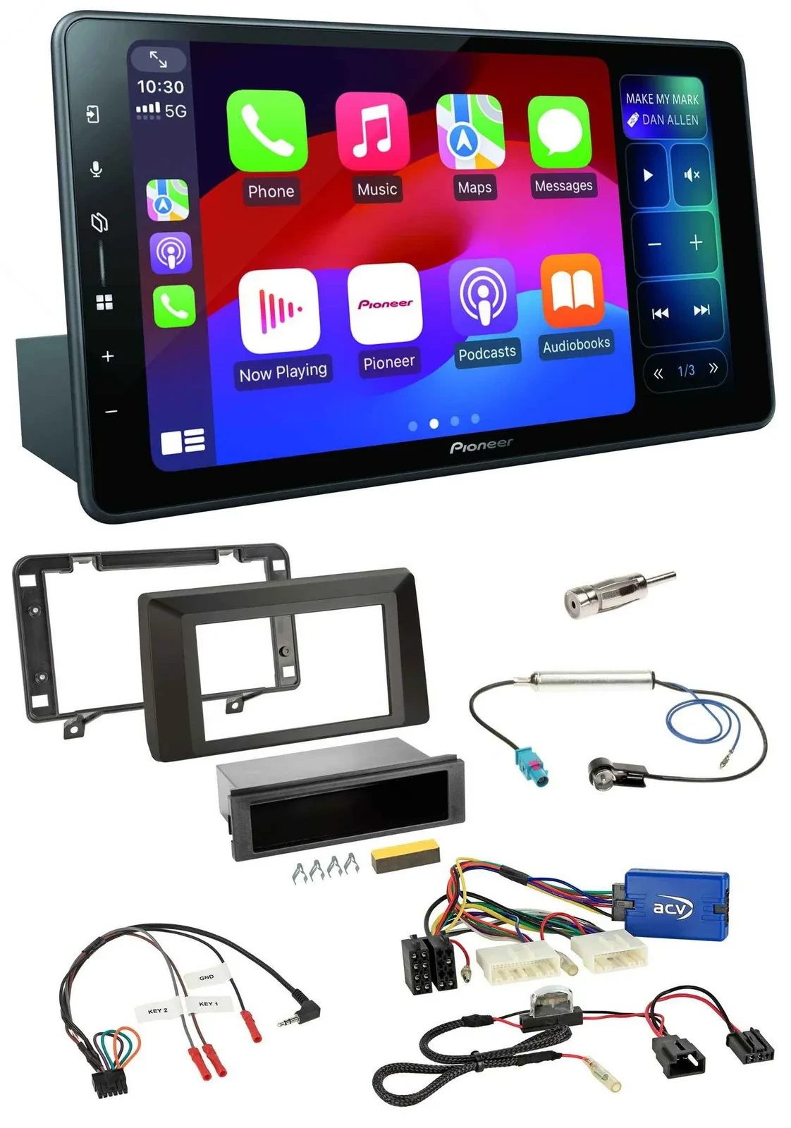 Pioneer Bluetooth DAB Lenkrad USB Autoradio für Dacia Duster ab 2021