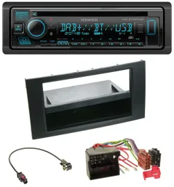 Kenwood Bluetooth DAB CD MP3 USB Autoradio für Ford Focus Fiesta 04-08 schwarz