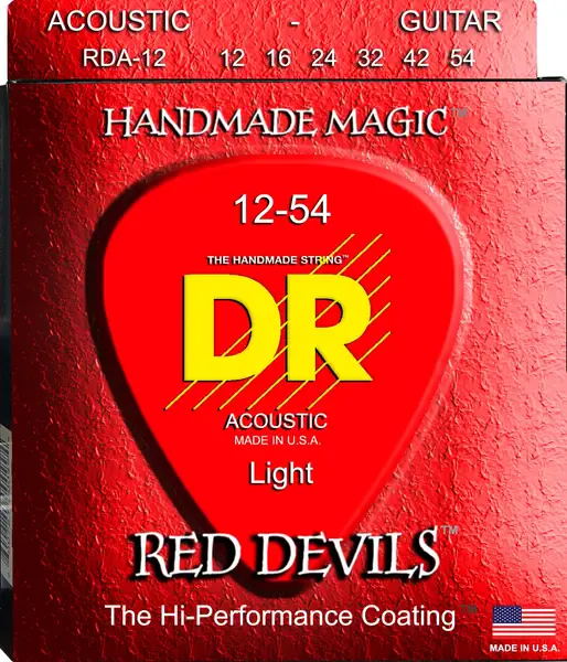 Струны для акустической гитары DR Strings RED DEVILS DR RDA-12, 12 - 54