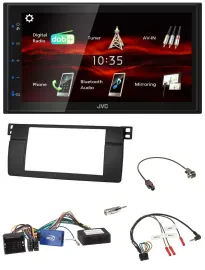 JVC USB Bluetooth Lenkrad DAB 2DIN Autoradio für BMW 3er 2002-2006 E46 schwarz H