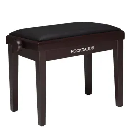 Банкетка для клавишных ROCKDALE RHAPSODY 135 ROSEWOOD BLACK регулируемая высота 47.5–56.5 см, палисандр/чёрный