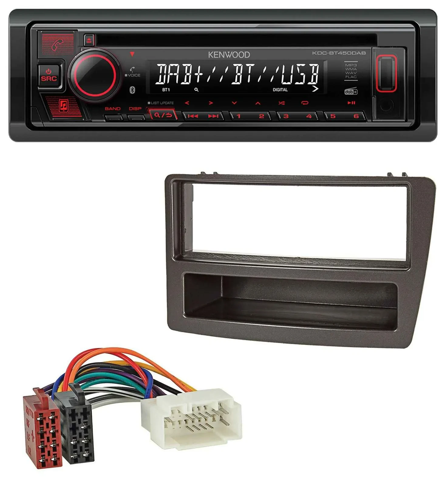 Автомагнитола Kenwood MP3 CD USB Bluetooth DAB для Honda Civic 2004–2006 с автоматическим климат-контролем