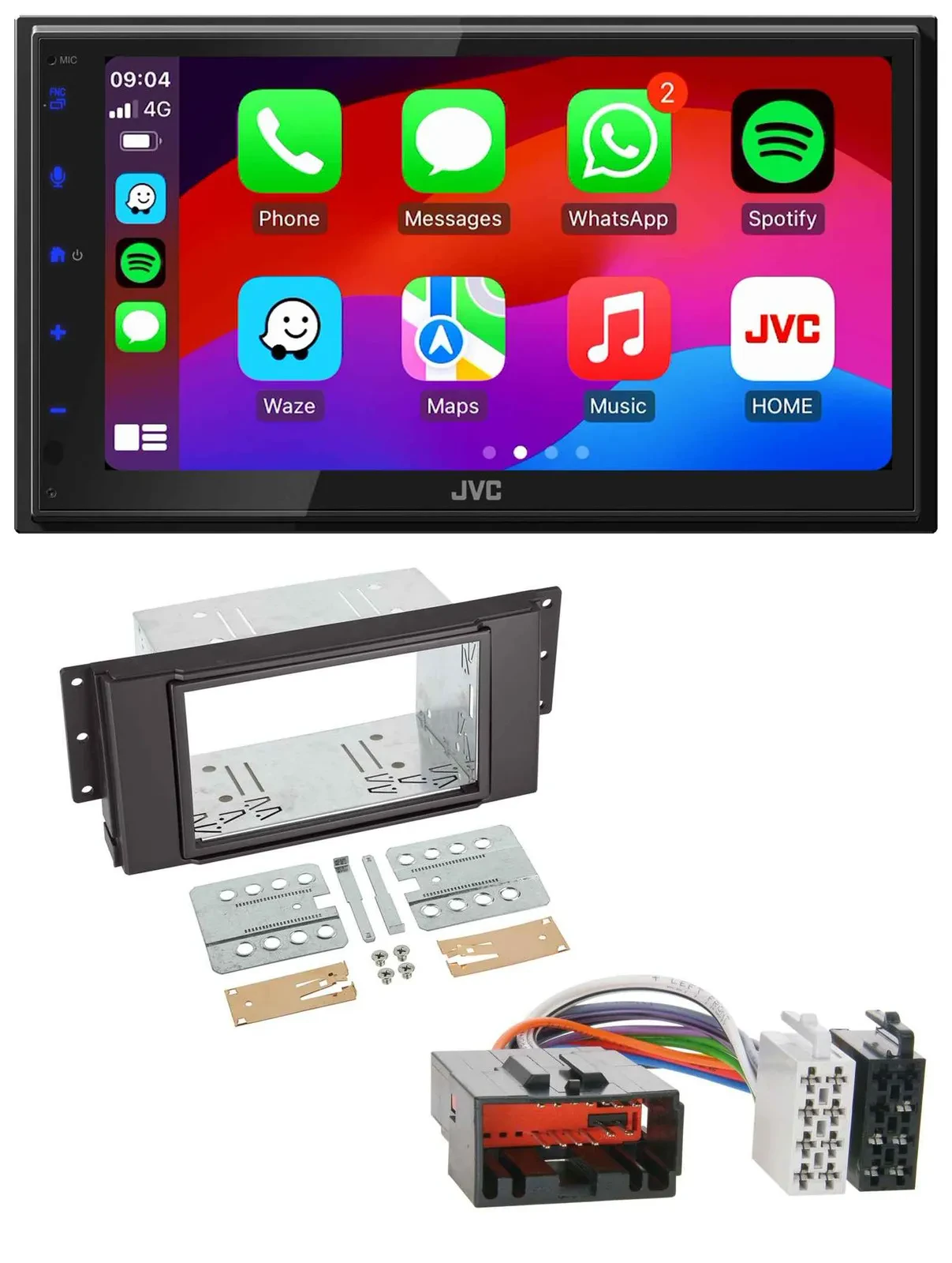 JVC Bluetooth 2DIN MP3 DAB USB Autoradio für LandRover Free Lander 2007-2010