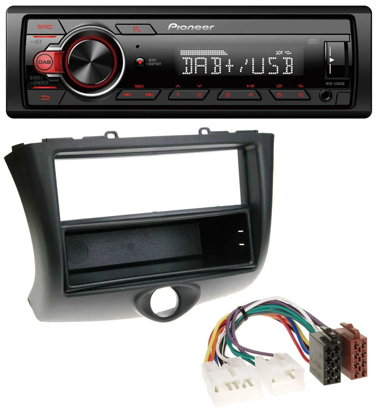 Pioneer MP3 1DIN DAB USB AUX Autoradio für Toyota Yaris (2003-2006)
