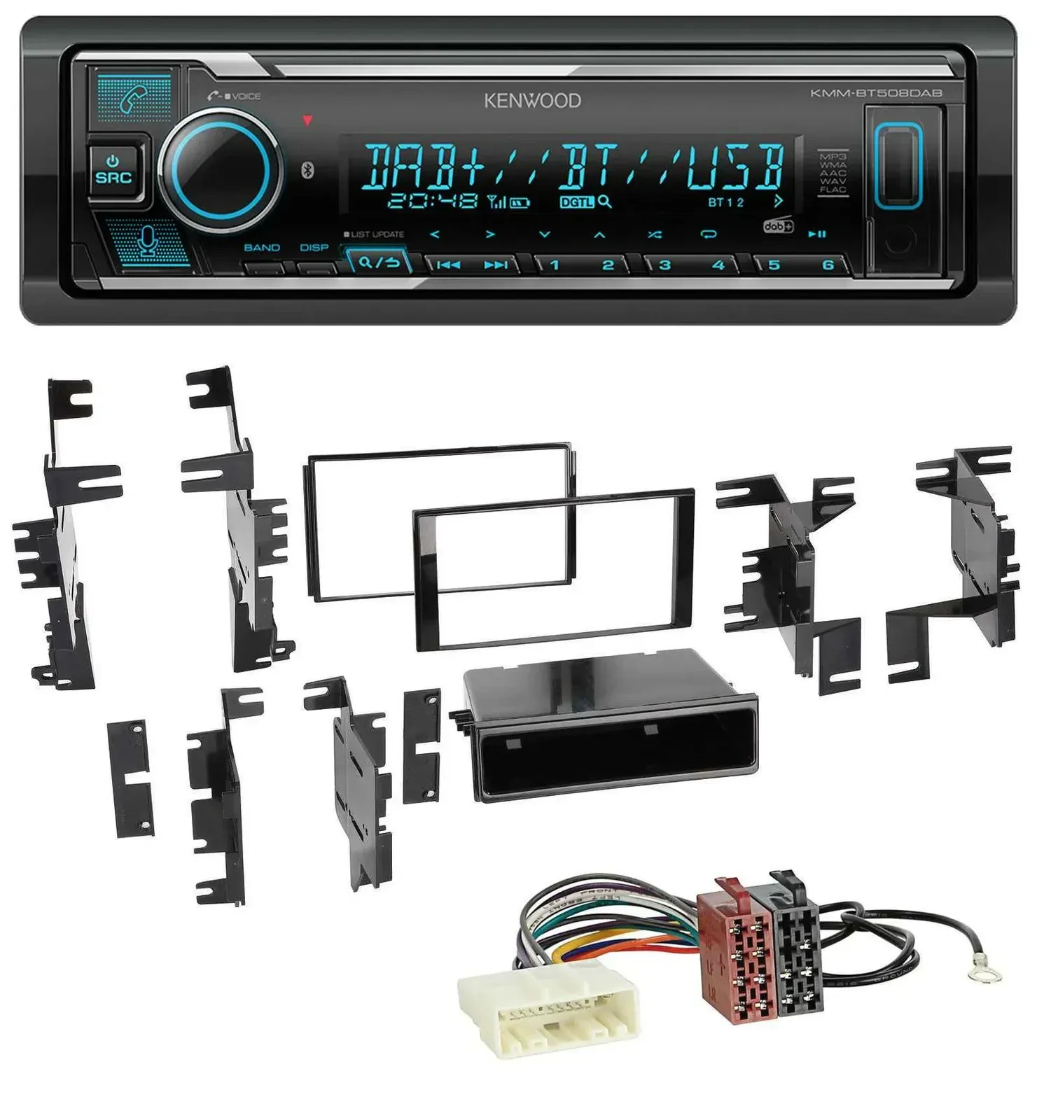 Автомагнитола для Nissan Quest, Rogue (с 2011), Titan (с 2013) Kenwood Bluetooth DAB USB MP3