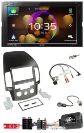 JVC DAB Lenkrad 2DIN Bluetooth USB Autoradio für Hyundai i30 ab 2009