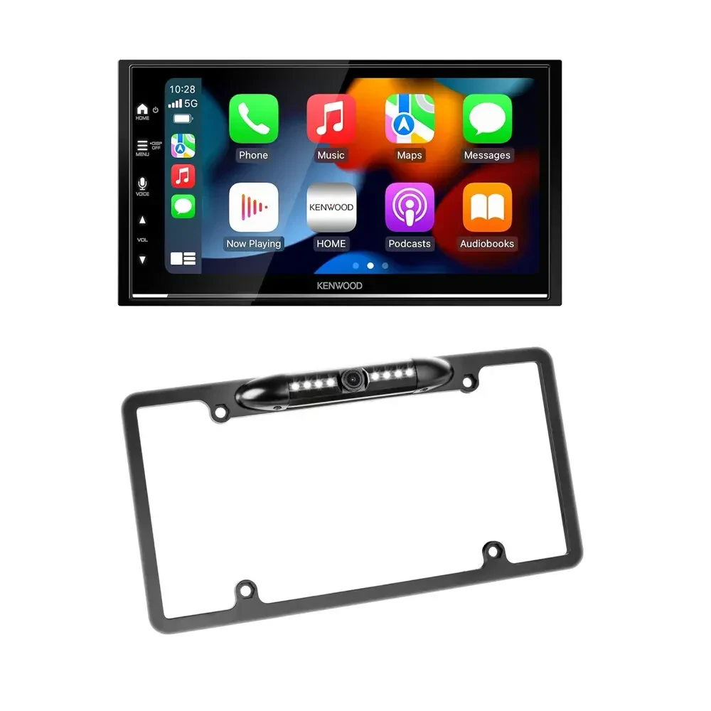 Автомагнитола Kenwood DMX7709S 6.8", Double-DIN, с камерой заднего вида (рамка номерного знака)