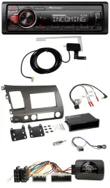 Pioneer MP3 Lenkrad CD DAB USB Autoradio für Honda Civic Hybrid 2006-2010 anthra