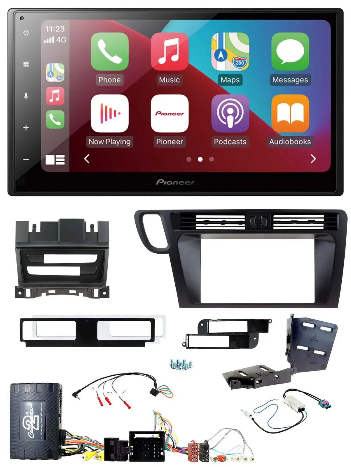 Pioneer USB Lenkrad DAB 2DIN Bluetooth Autoradio für Audi Q5 08-17 8R Infoadapte