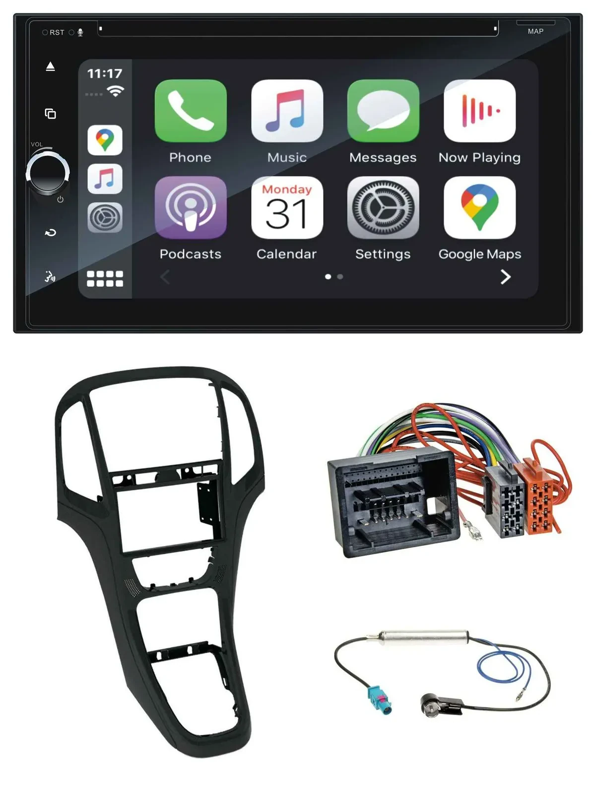 Blaupunkt 2DIN Bluetooth DAB USB DVD MP3 Autoradio für Opel Astra J ab 12/09 Per