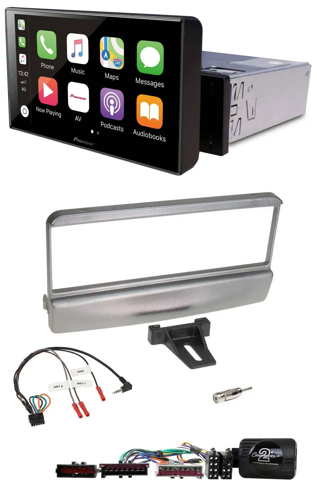 Pioneer Bluetooth Lenkrad DAB USB Autoradio für Ford Escort Focus silber