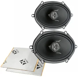 Cerwin-Vega XED57 60W 5x7" Coaxial Speakers + Sound Damping Kit