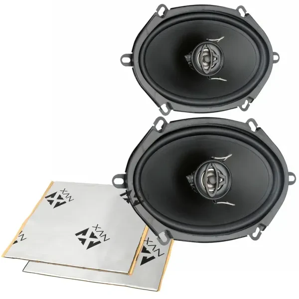 Cerwin-Vega XED57 60W 5x7" Coaxial Speakers + Sound Damping Kit