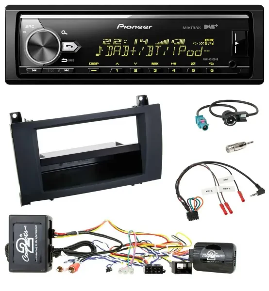 Pioneer Bluetooth USB DAB Lenkrad Autoradio für Mercedes SLK R171 04-11 aktiv