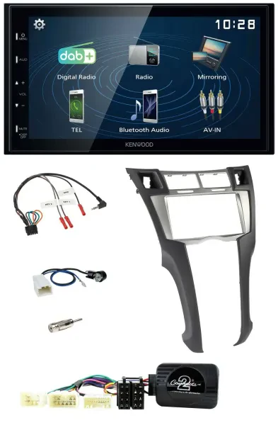 Kenwood 2DIN Bluetooth Lenkrad USB DAB Autoradio für Toyota Yaris 2006-2011