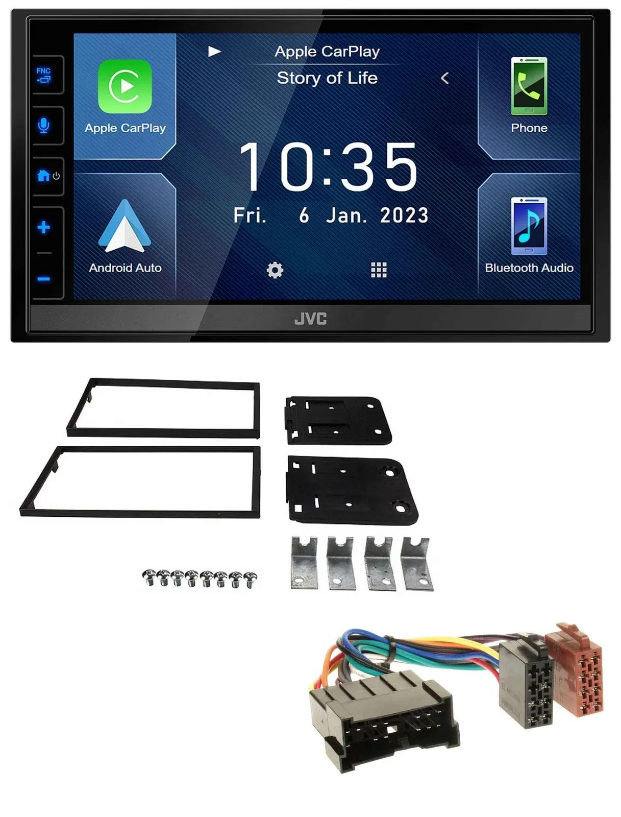 JVC DAB Bluetooth MP3 USB 2DIN Autoradio für Kia Carens II 2002-2006
