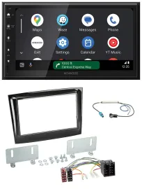 Kenwood DAB Bluetooth USB MP3 2DIN Autoradio für Fiat Doblo ab 15 piano schwarz
