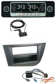 Dietz DAB Bluetooth USB MP3 Autoradio für Seat Leon (ab 05) - schwarz