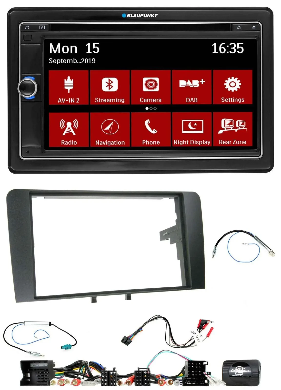 Blaupunkt Lenkrad DAB TMC 2DIN USB Bluetooth Navigation für Audi A3 8P 2003-2012