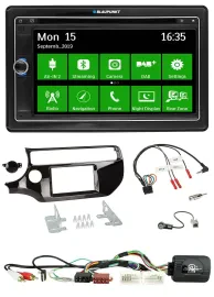 Blaupunkt Bluetooth 2DIN Lenkrad DAB USB TMC Navigation für Kia Rio UB ab 2015 p