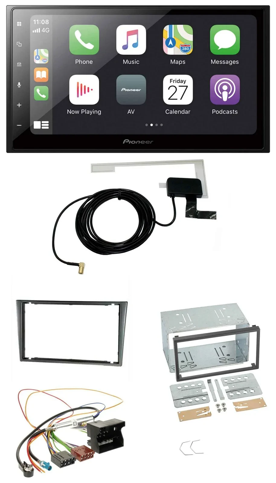 Pioneer USB MP3 2DIN Bluetooth DAB Autoradio für Opel Corsa C Quadlock 2000-2006