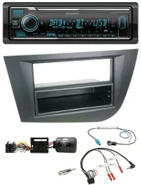 Автомагнитола Kenwood Bluetooth, DAB, USB для Seat Leon 2005–2010, черный