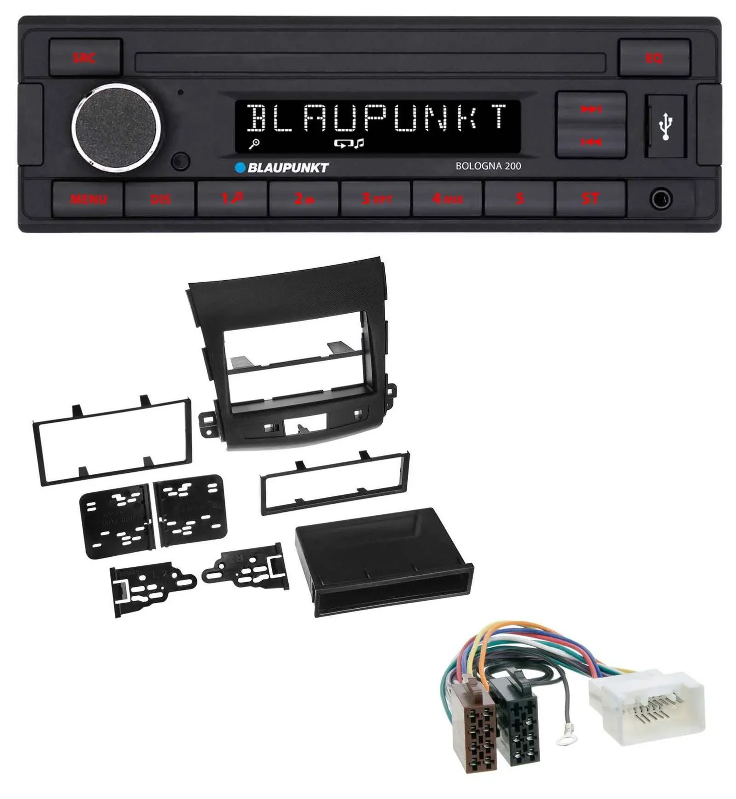 Blaupunkt MP3 AUX USB 1DIN Autoradio für Citroen C-Crosser Mitsubishi Outlander