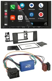 JBL MP3 DAB Bluetooth USB 2DIN Autoradio für BMW X5 E53 5er E39 Rundpin Aktivsys