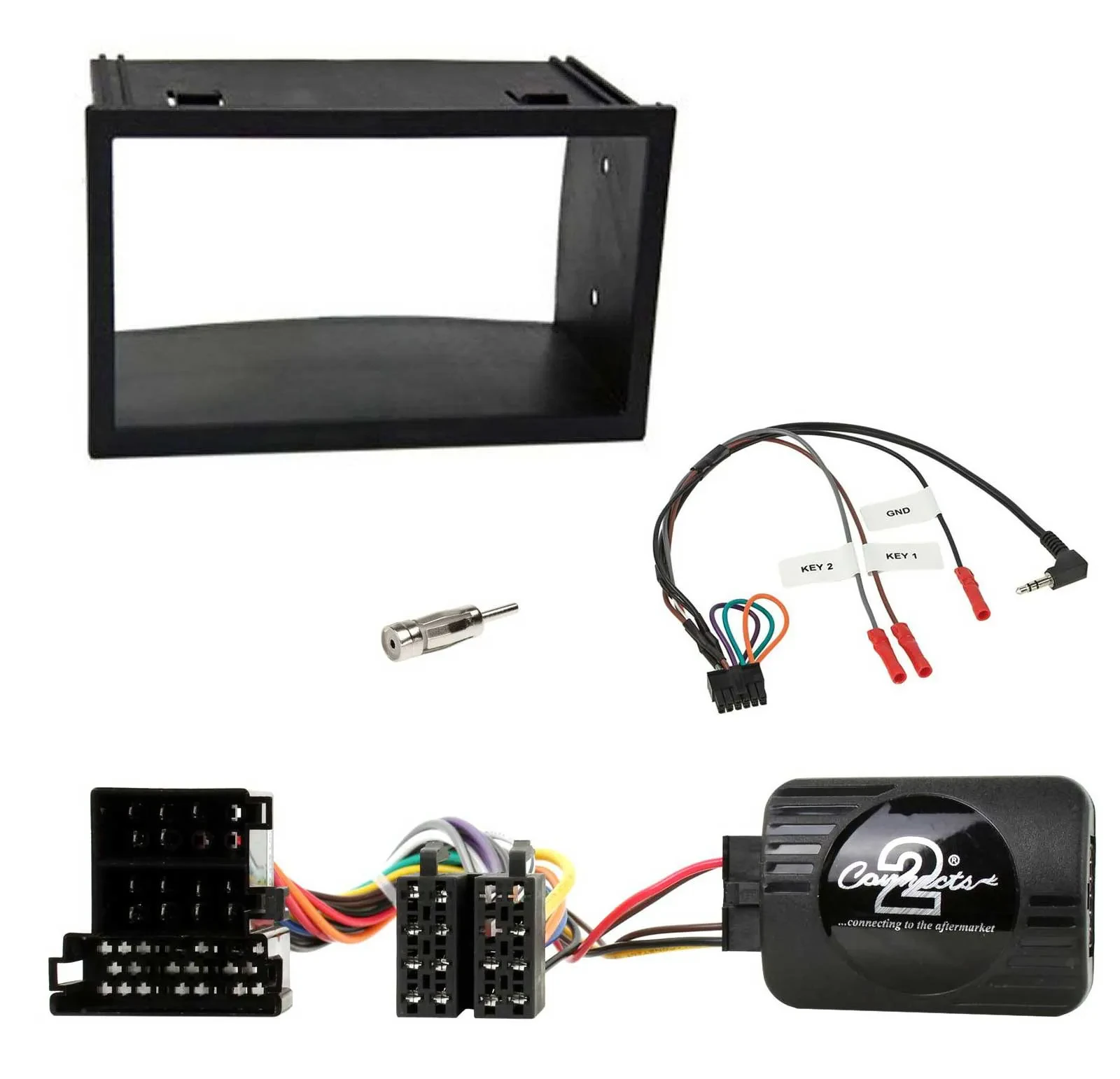 Einbauset Lenkradadapter Doppel DIN Autoradio für VW Golf 4 Polo Passat ISO