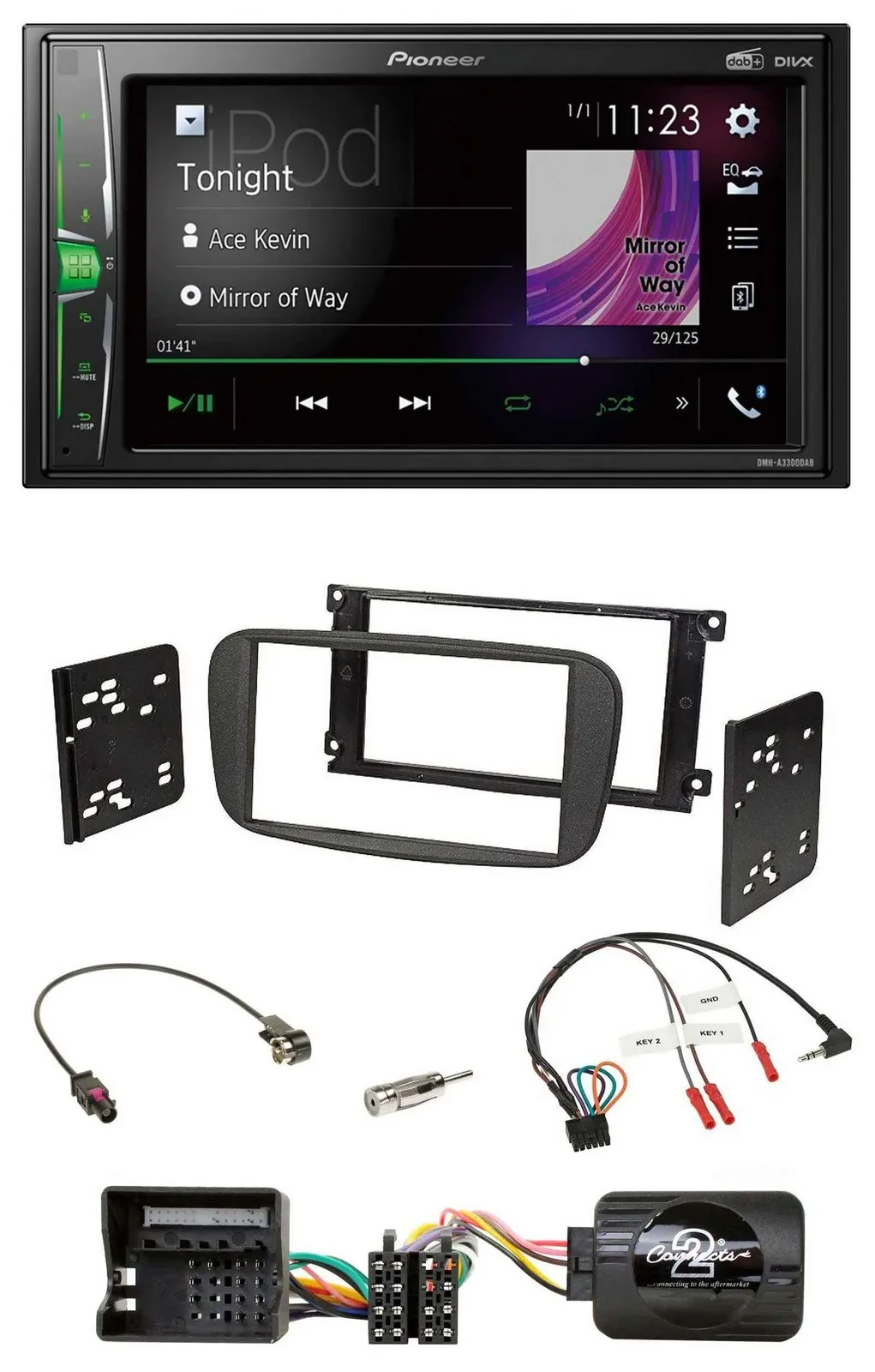 Автомагнитола для Ford S-Max/Mondeo 2007–2014 Pioneer 2 DIN DAB USB Bluetooth