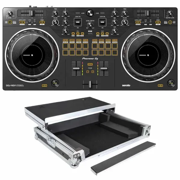 DJ-контроллер с джогом Pioneer DDJ-REV1 Black с кейсом