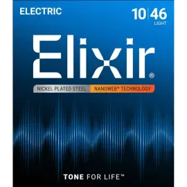Струны для электрогитары Elixir 12052 Nanoweb 10-46