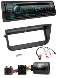 Автомагнитола для Peugeot 406 2002–2005 Kenwood Bluetooth, USB, CD, DAB, поддержка управления на руле