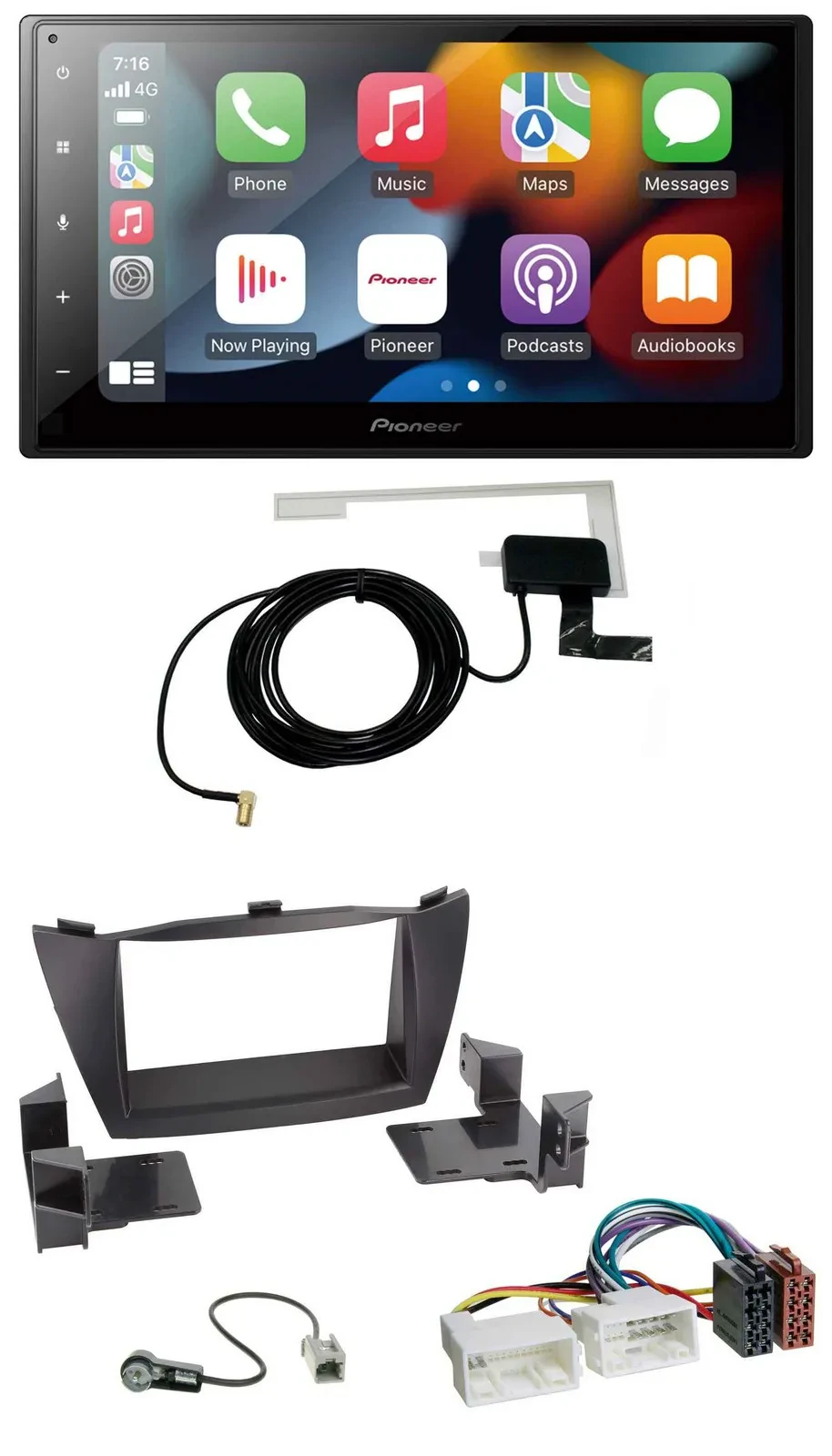 Pioneer MP3 USB Bluetooth DAB 2DIN Autoradio für Hyundai Tucson 2010-2015