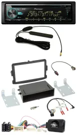 Pioneer CD MP3 Lenkrad DAB USB Autoradio für Dacia Logan Sandero ab 12 schwarz